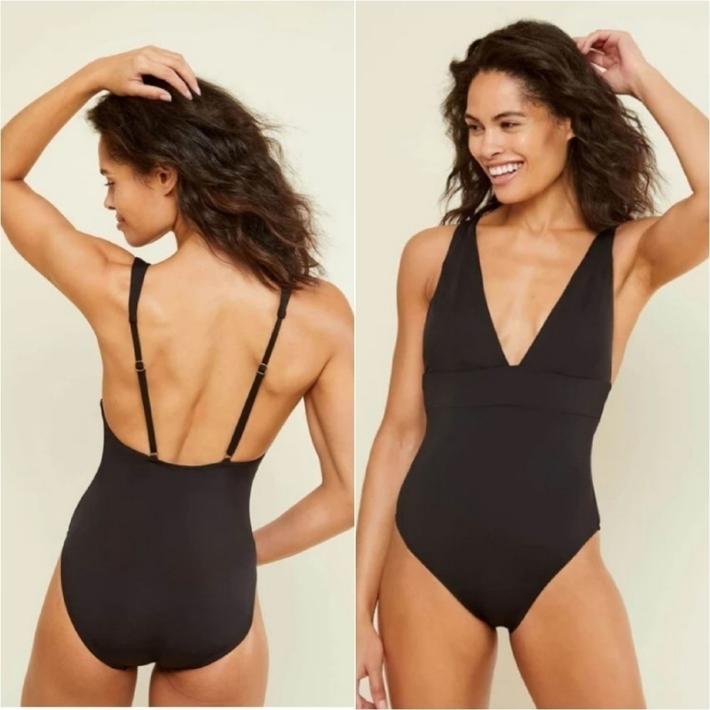 Andie Swim The Sardinia One Piece Swimsuit Black NWT M